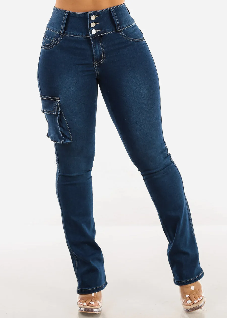 Butt Lift High Waist Cargo Bootcut Jeans sold by Moda product image thumbnail 3