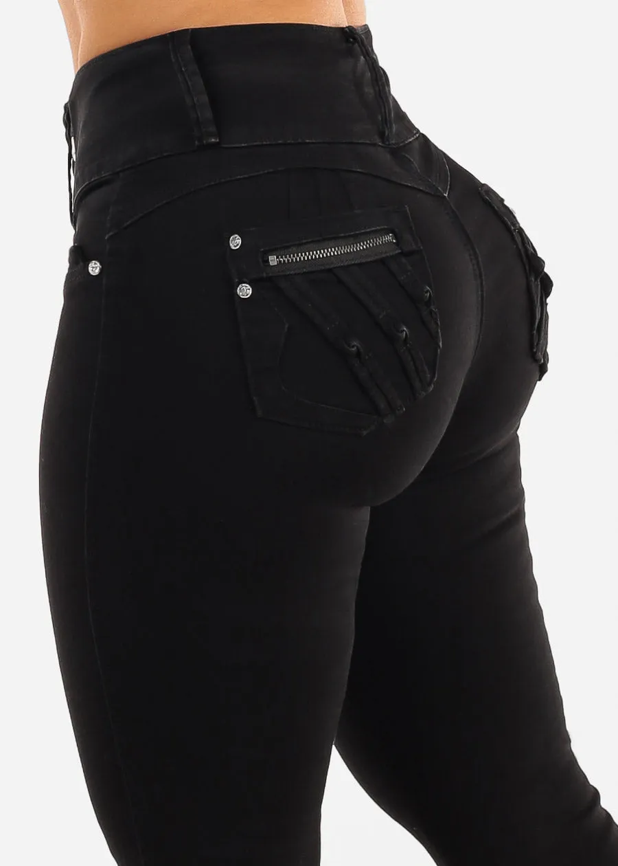Butt Lift High Waist Black Skinny Jeans sold by Moda