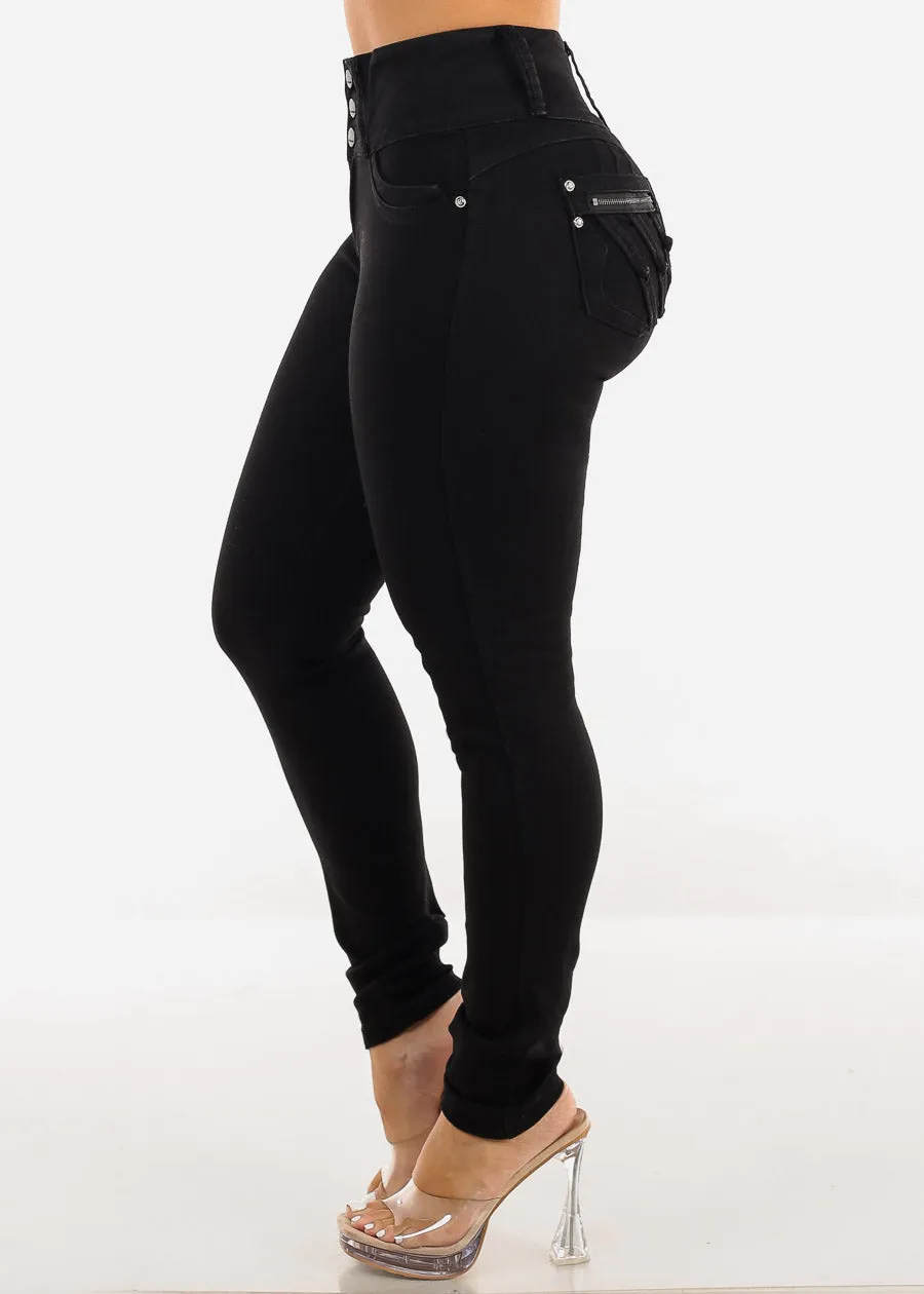 Butt Lift High Waist Black Skinny Jeans sold by Moda product image thumbnail 5