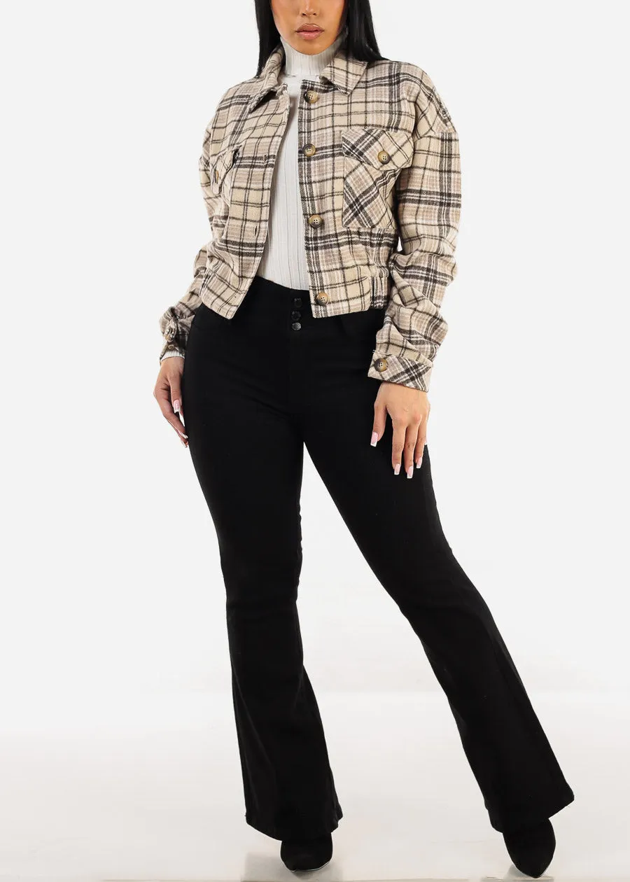 Butt Lift Super High Waist Flared Bootcut Jeans Black sold by Moda product image thumbnail 2