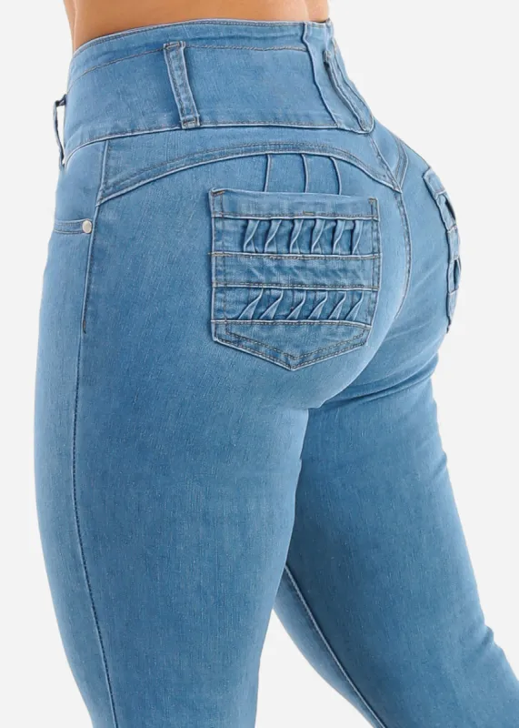 Butt Lift High Waist Light Skinny Jeans sold by Moda