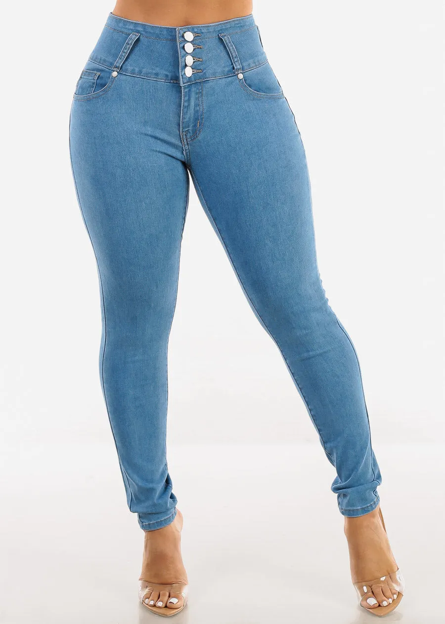 Butt Lift High Waist Light Skinny Jeans sold by Moda product image thumbnail 3