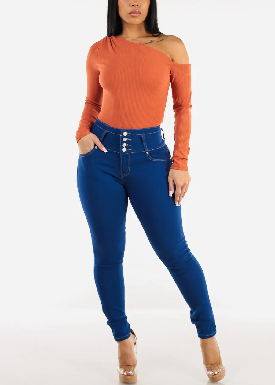 Butt Lift High Waist Royal Blue Skinny Jeans sold by Moda product image thumbnail 2
