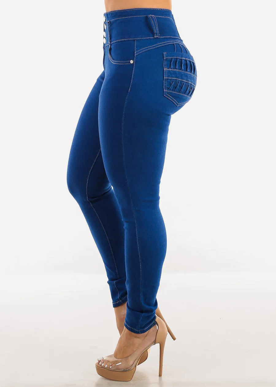 Butt Lift High Waist Royal Blue Skinny Jeans sold by Moda product image thumbnail 4