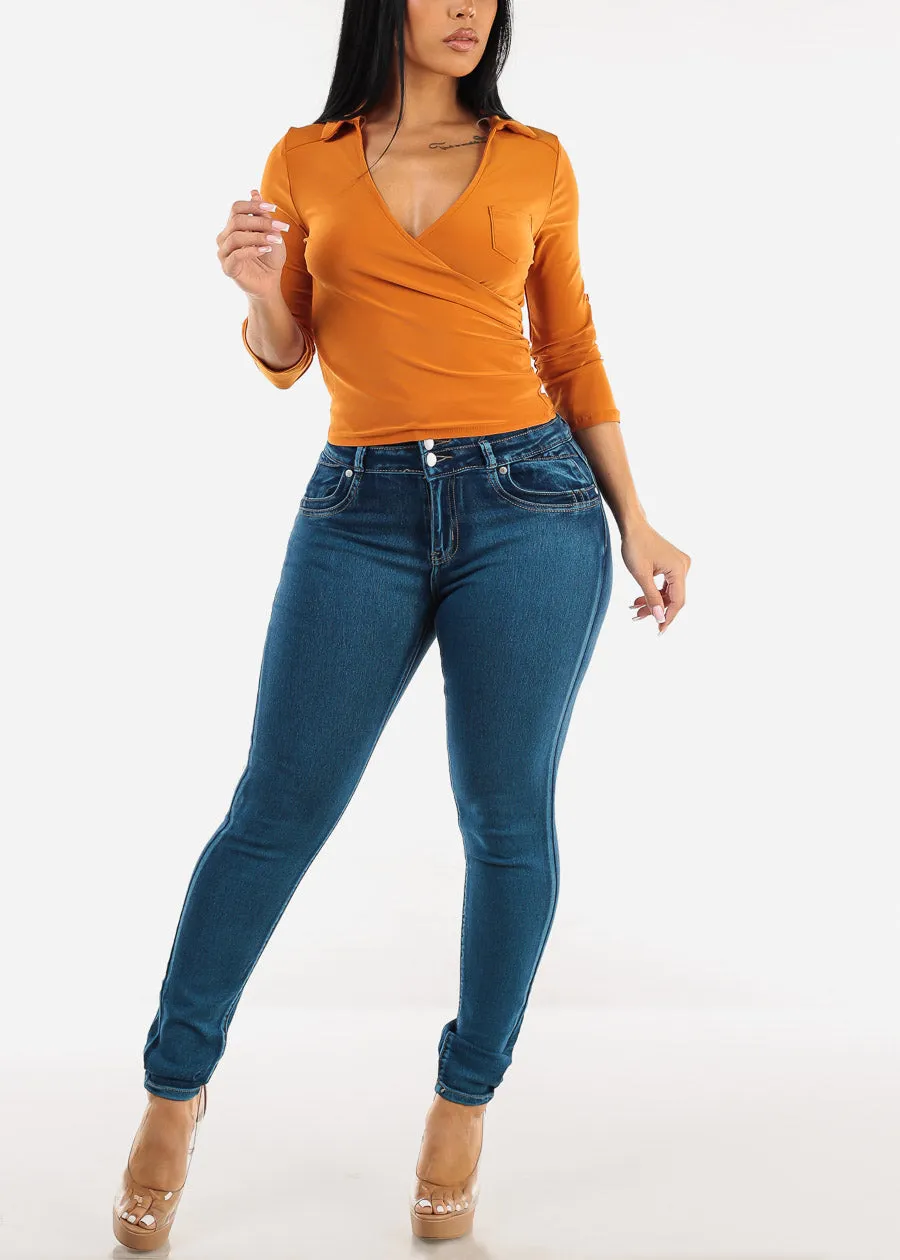 Butt Lift Super High Waist Skinny Jeans w Back Pocket Design sold by Moda product image thumbnail 2