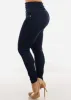 Super High Waist Butt Lift Skinny Jeans Dark Blue sold by Moda
