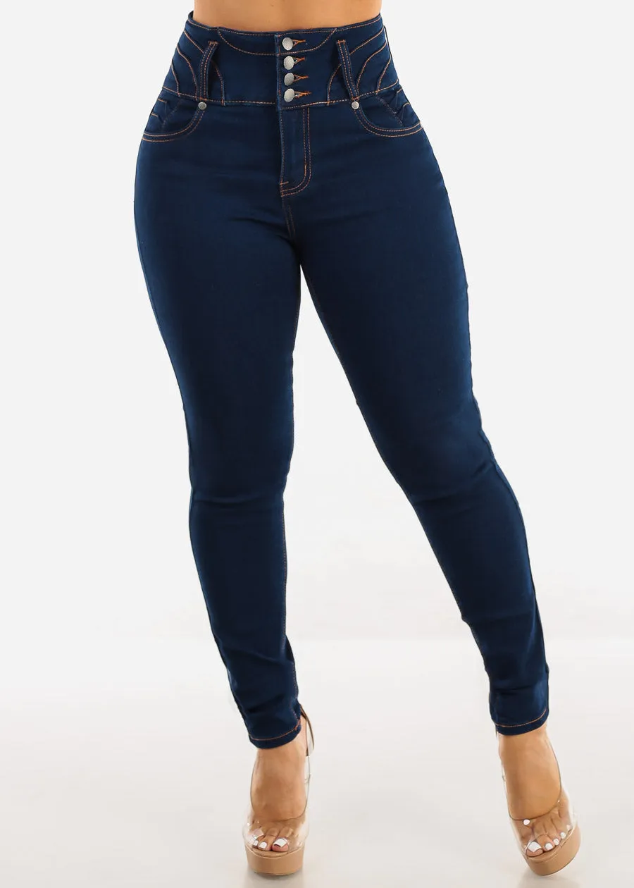 Butt Lift Super High Rise Thick Waist Dark Skinny Jeans sold by Moda product image thumbnail 3