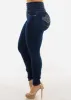 Butt Lift Super High Rise Thick Waist Dark Skinny Jeans sold by Moda