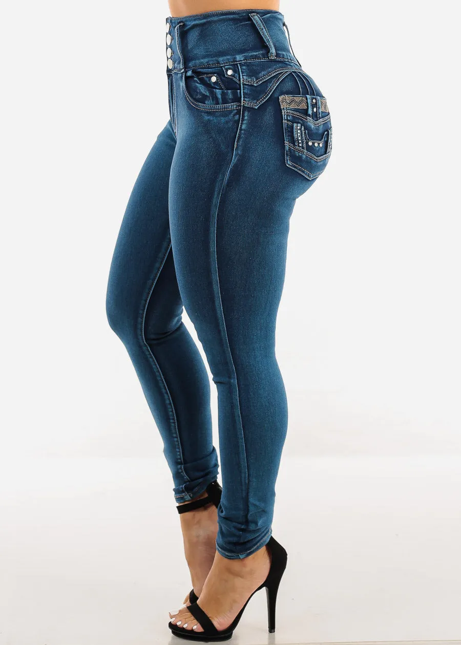 Butt Lift Super High Waist Skinny Jeans w Back Pocket Design sold by Moda product image thumbnail 4
