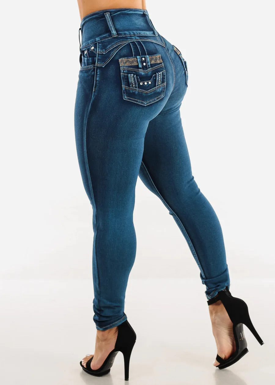 Butt Lift Super High Waist Skinny Jeans w Back Pocket Design sold by Moda product image thumbnail 5