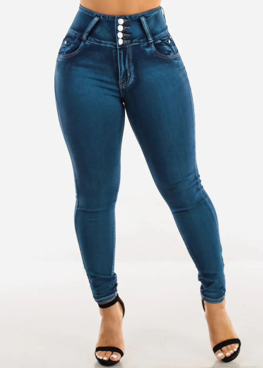 Butt Lift Super High Waist Skinny Jeans w Back Pocket Design sold by Moda product image thumbnail 3