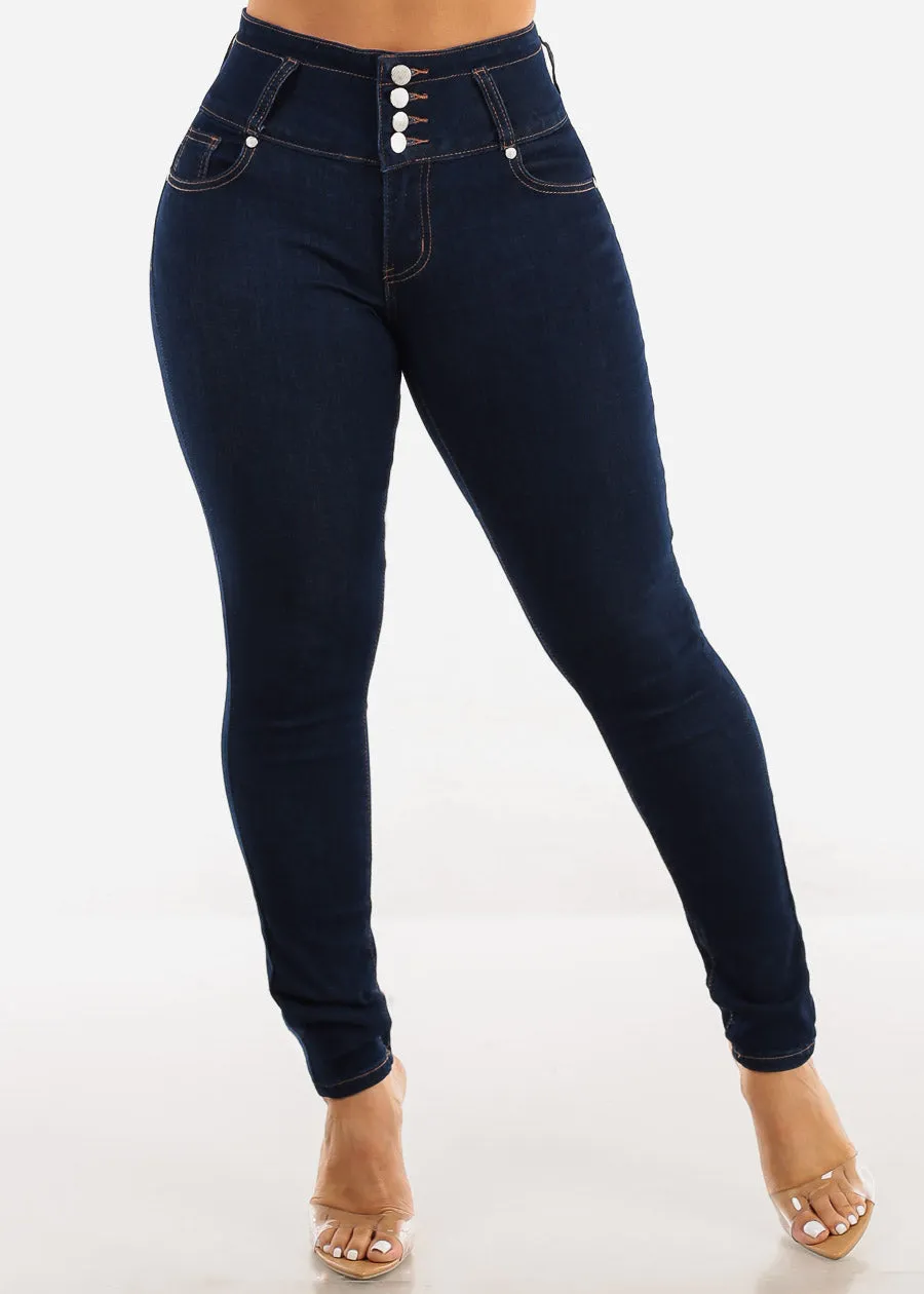 Butt Lift High Waist Dark Skinny Jeans sold by Moda product image thumbnail 4