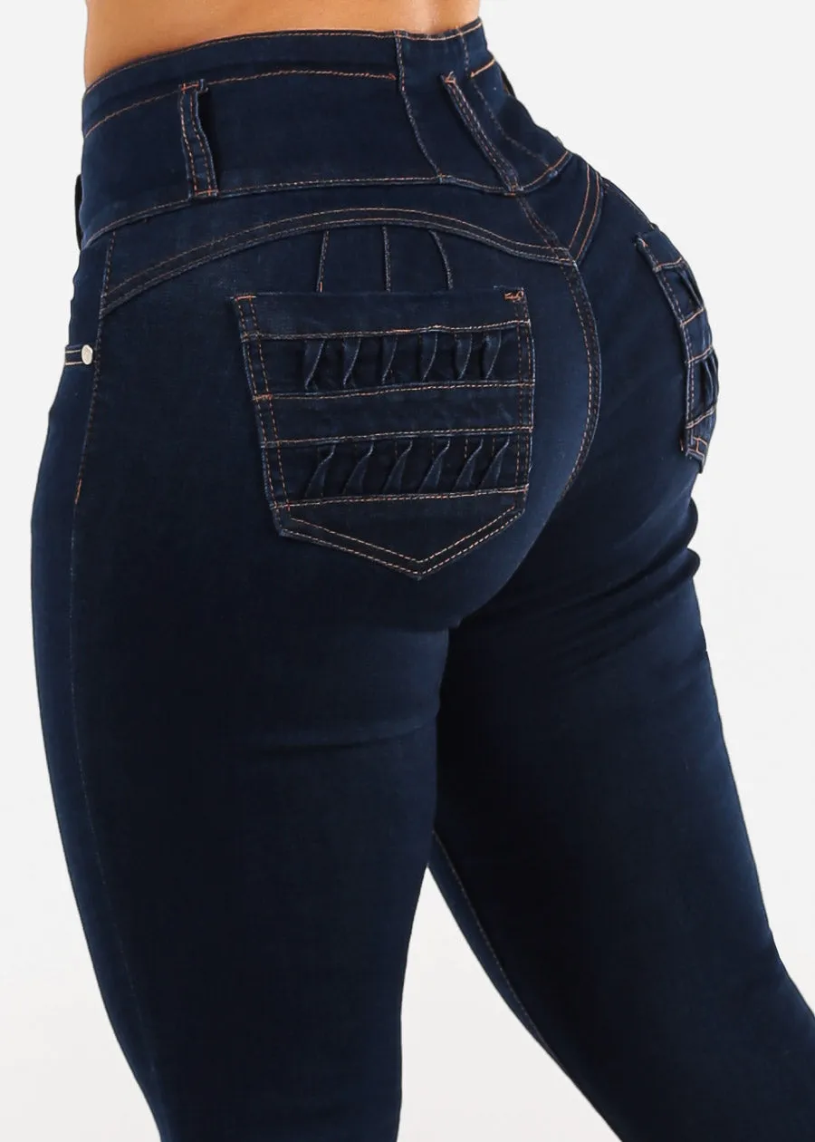 Butt Lift High Waist Dark Skinny Jeans sold by Moda