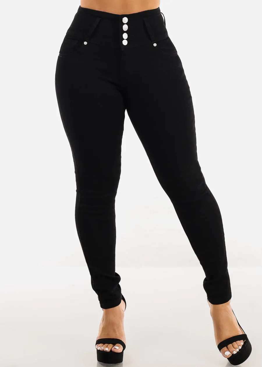 Butt Lift High Waist Black Skinny Jeans sold by Moda product image thumbnail 3