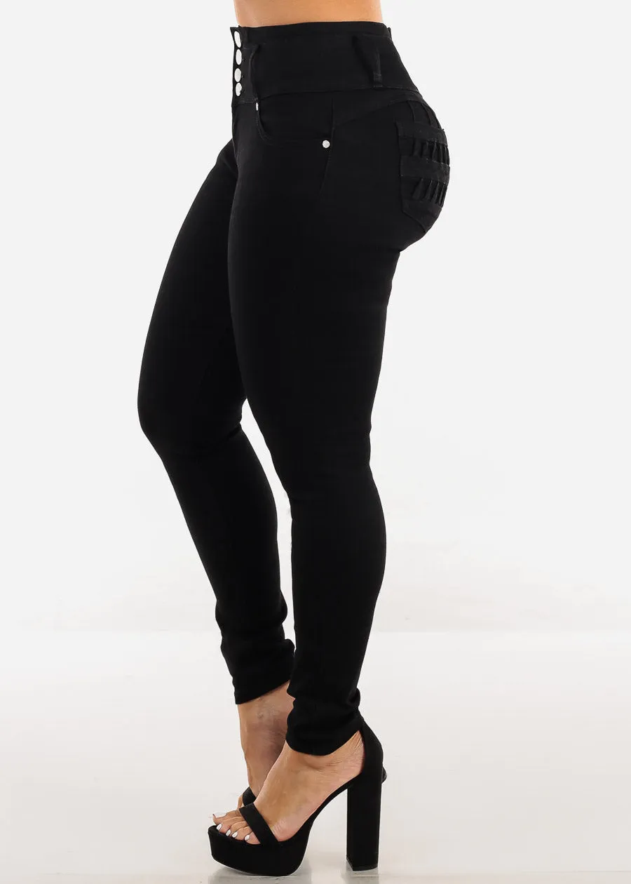 Butt Lift High Waist Black Skinny Jeans sold by Moda product image thumbnail 4