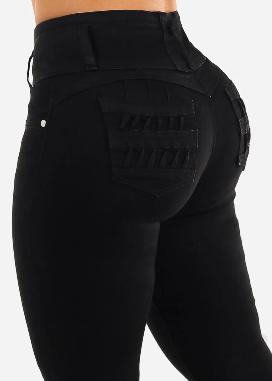 Butt Lift High Waist Black Skinny Jeans sold by Moda