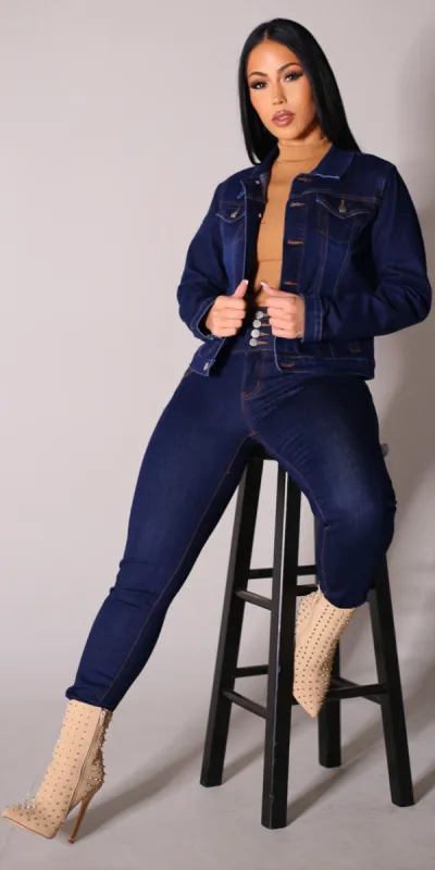 Denim Butt Lift Skinnies Trio sold by Moda