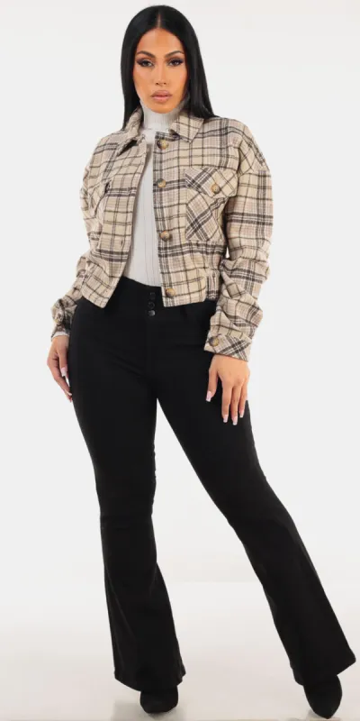 Plaid Butt Lift Bootcut Trio sold by Moda