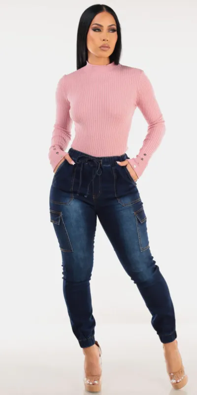 Pink Cargo Jogger Set sold by Moda