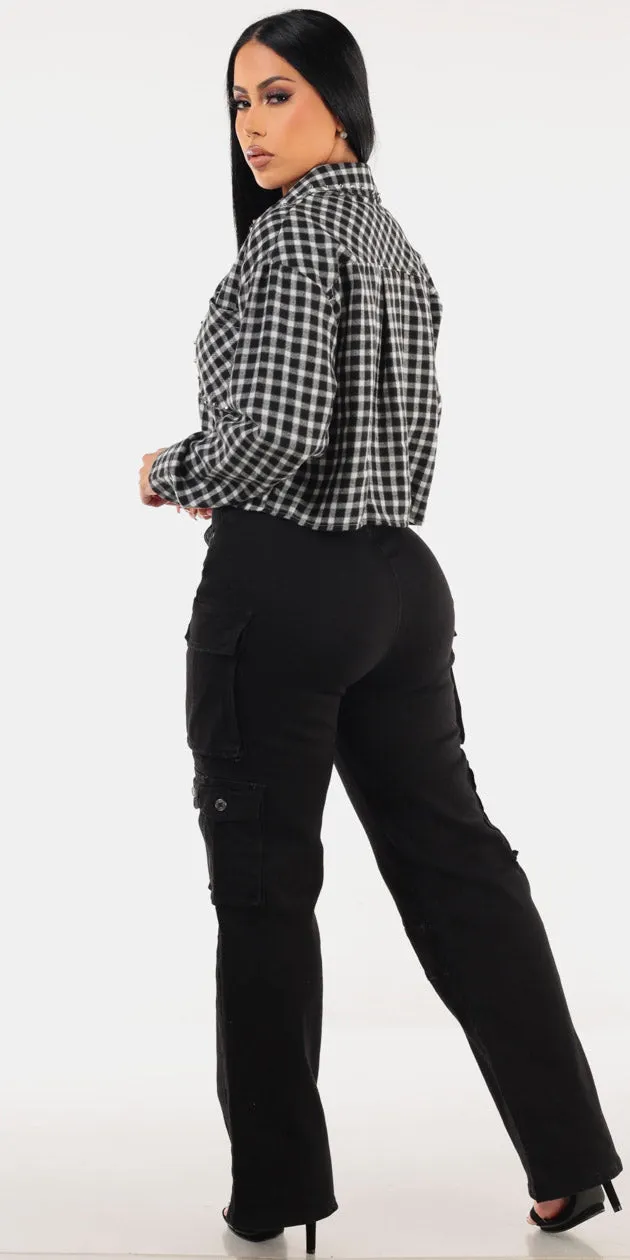 Plaid White Cargo Denim Trio sold by Moda product image thumbnail 2