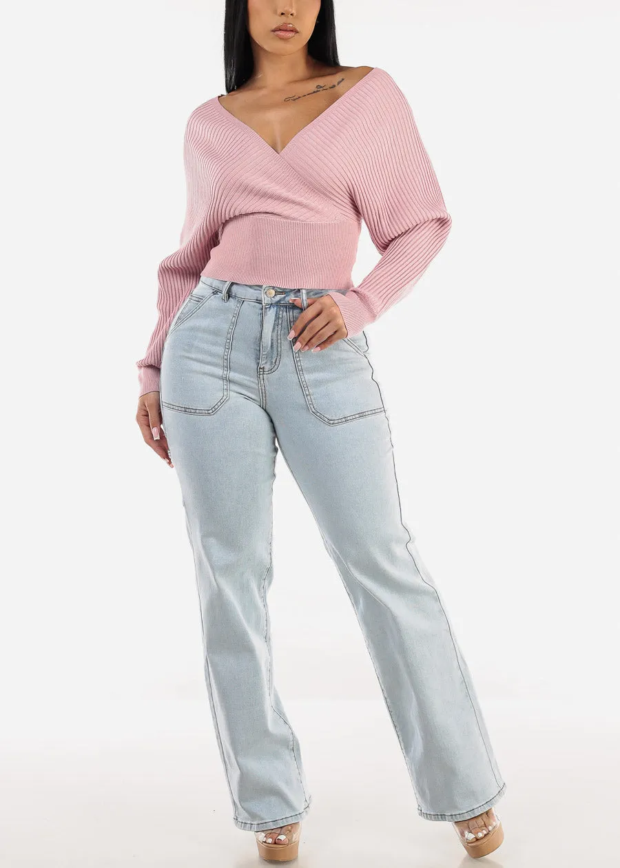 Super High Waist Straight Wide Leg Light Jeans sold by Moda product image thumbnail 2