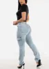 High Waist Straight Leg Jeans Light Acid Wash sold by Moda