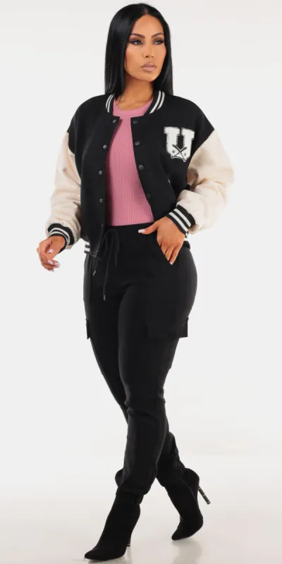Black Cargo Jogger Trio sold by Moda