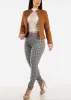 Zip Up Long Sleeve Suede Jacket Camel sold by Moda