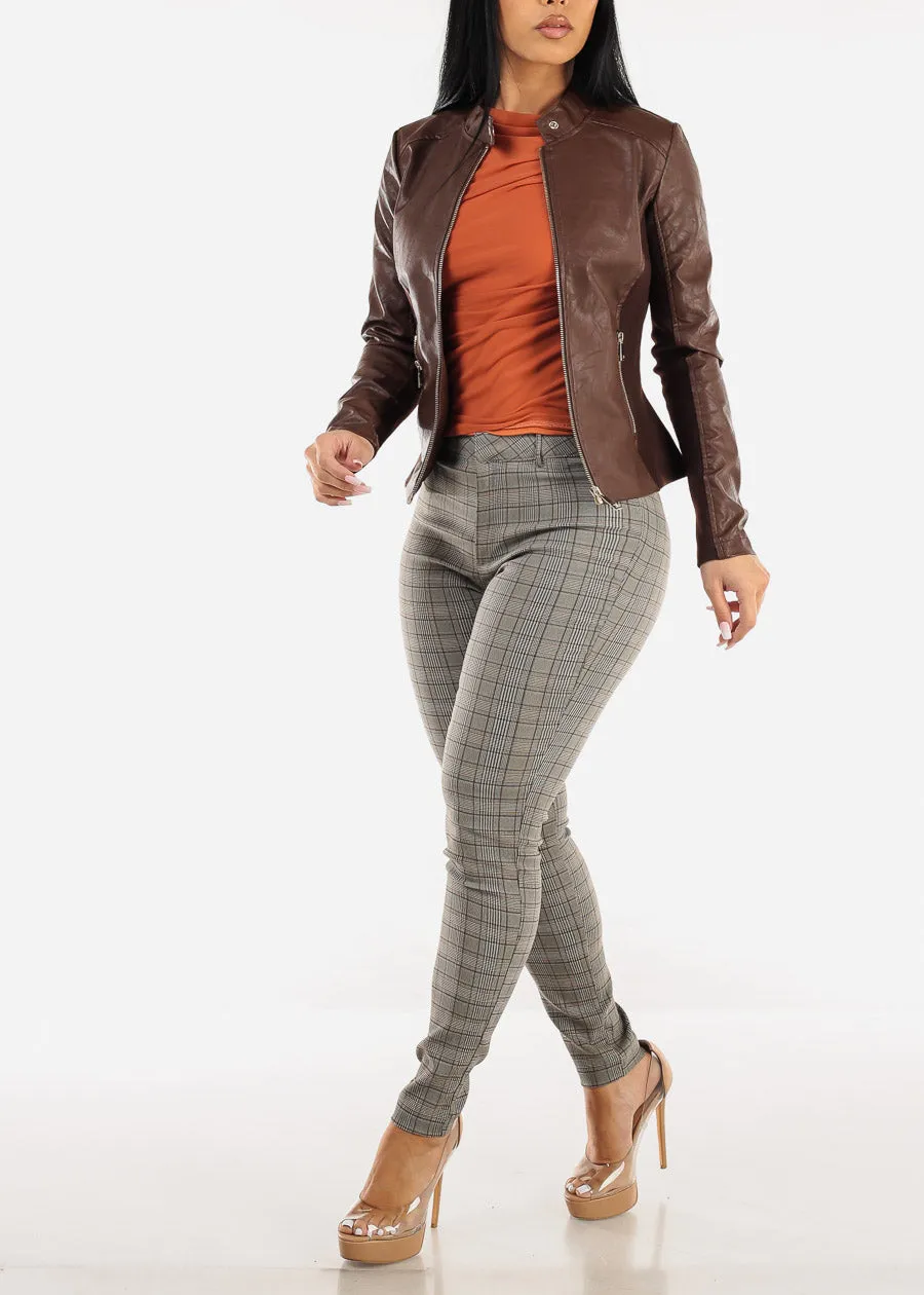 Sleeveless Crewneck Ruched Mesh Blouse Rust sold by Moda product image thumbnail 2