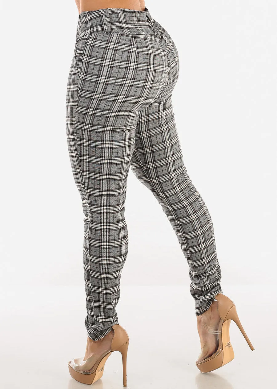 Super High Waist Plaid Skinny Pants sold by Moda product image thumbnail 4