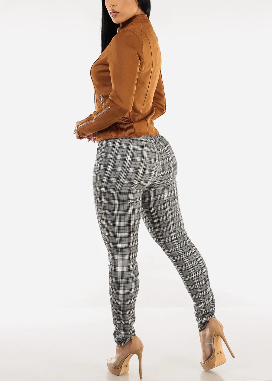 Super High Waist Plaid Skinny Pants sold by Moda product image thumbnail 5