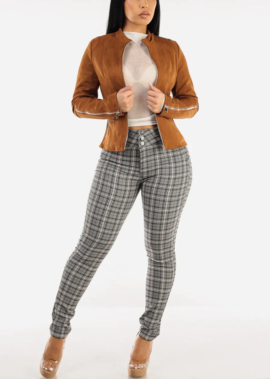 Super High Waist Plaid Skinny Pants sold by Moda product image thumbnail 2