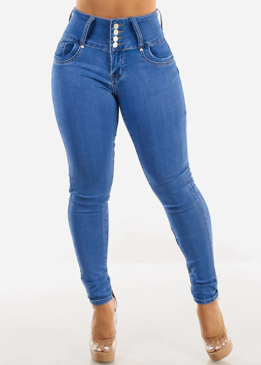 Butt Lift High Waist Royal Wash Skinny Jeans w Pocket Design sold by Moda product image thumbnail 3