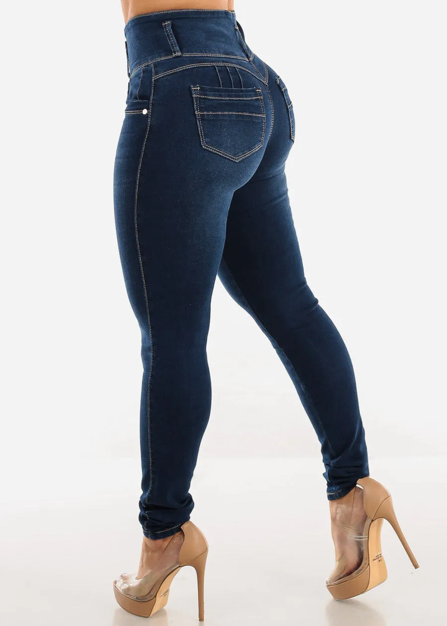 Super High Waist Butt Lifting Dark Skinny Jeans sold by Moda product image thumbnail 5