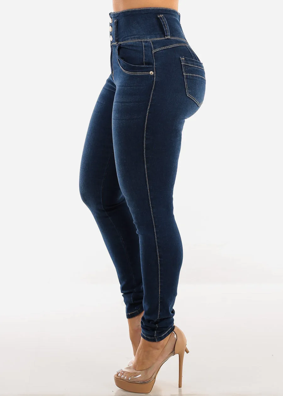 Super High Waist Butt Lifting Dark Skinny Jeans sold by Moda product image thumbnail 4