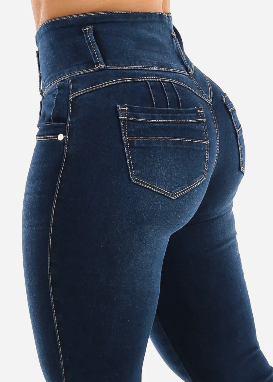 Super High Waist Butt Lifting Dark Skinny Jeans sold by Moda