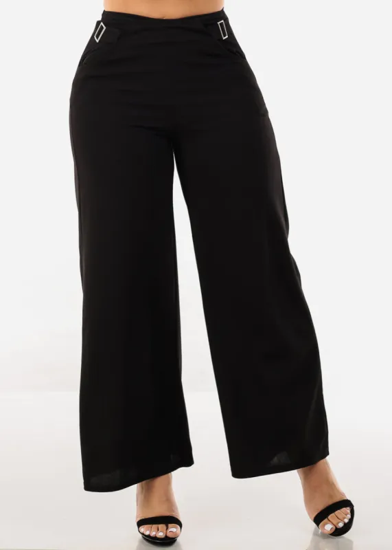 Super High Waist Wide Leg Black Dressy Pants sold by Moda