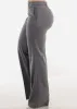 Super High Waist Stripe Straight Dressy Pants Grey sold by Moda