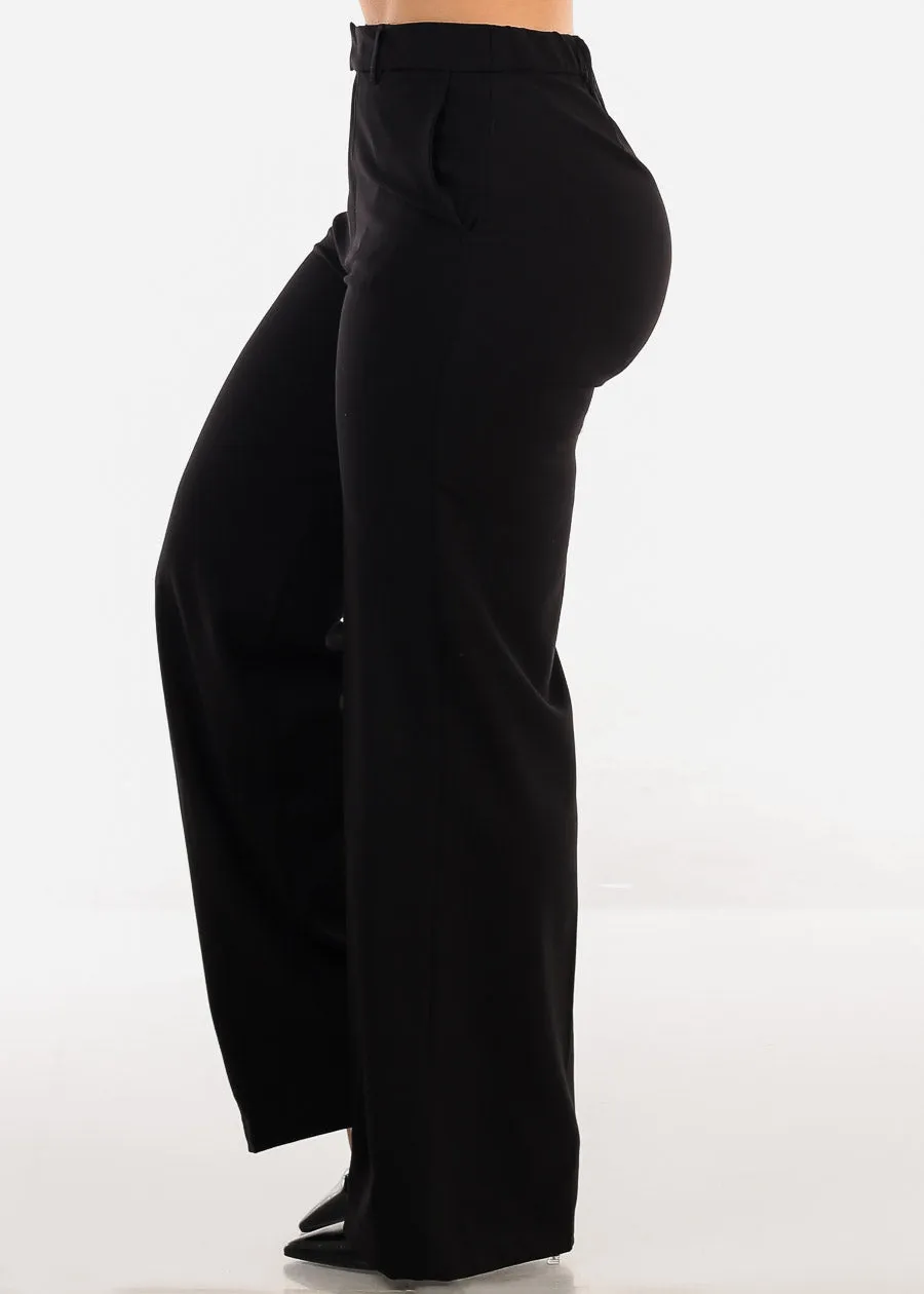 Super High Waist Formal Straight Dress Pants Black sold by Moda product image thumbnail 3