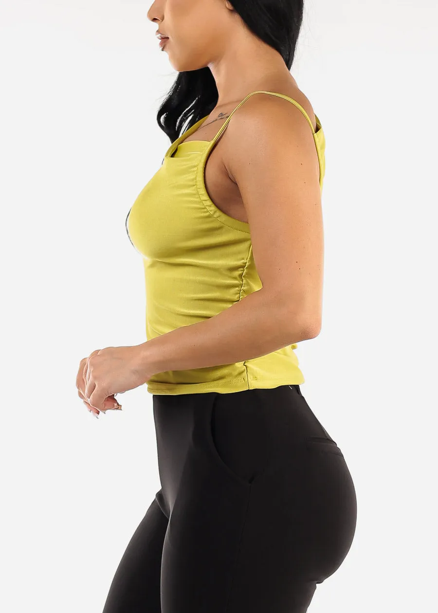 One Shoulder Asymmetrical Neckline Blouse Lime sold by Moda product image thumbnail 3
