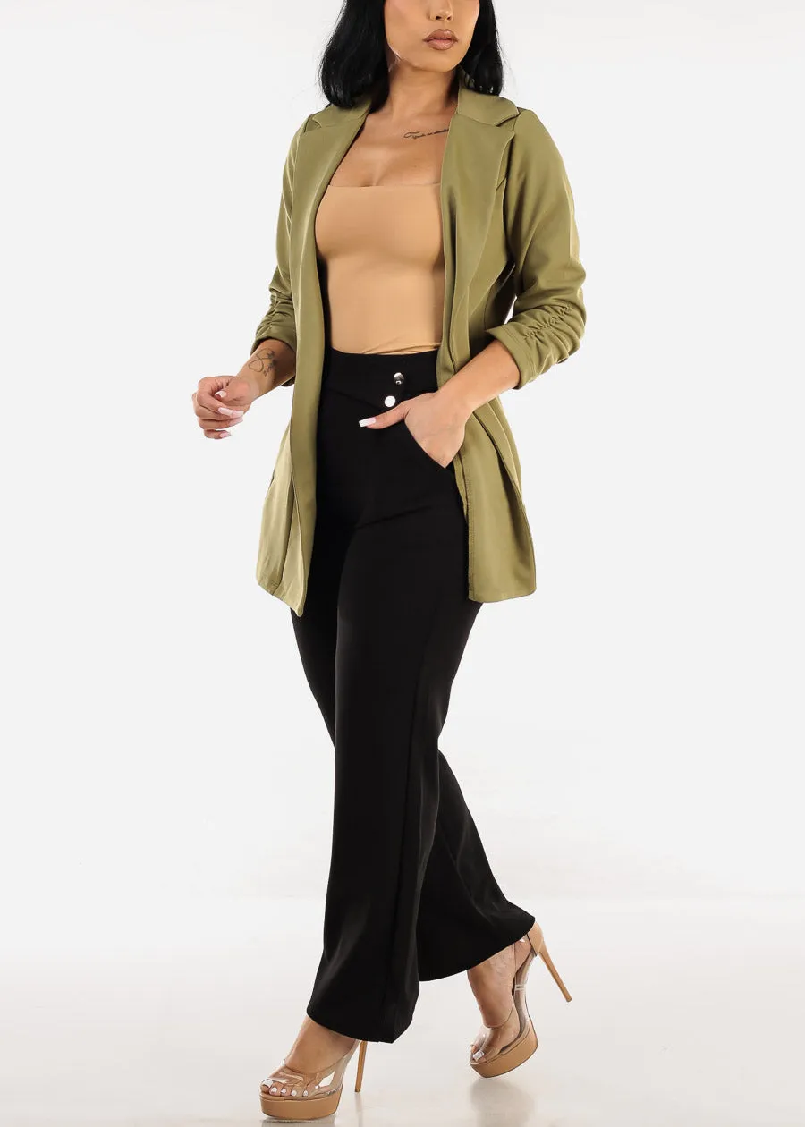 Super High Waist Black Straight Wide Leg Dressy Pants sold by Moda product image thumbnail 2