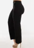 Super High Waist Black Straight Wide Leg Dressy Pants sold by Moda