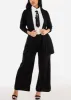 Formal Open Front Quarter Sleeve Black Blazer sold by Moda