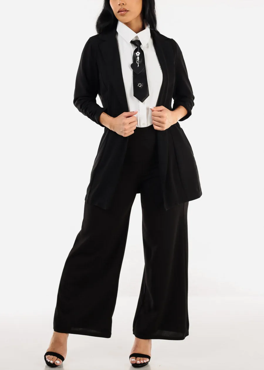 Formal Open Front Quarter Sleeve Black Blazer sold by Moda product image thumbnail 2