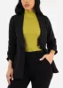 Quarter Sleeve Open Front Black Blazer sold by Moda