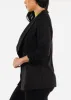 Quarter Sleeve Open Front Black Blazer sold by Moda