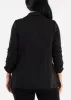 Quarter Sleeve Open Front Black Blazer sold by Moda