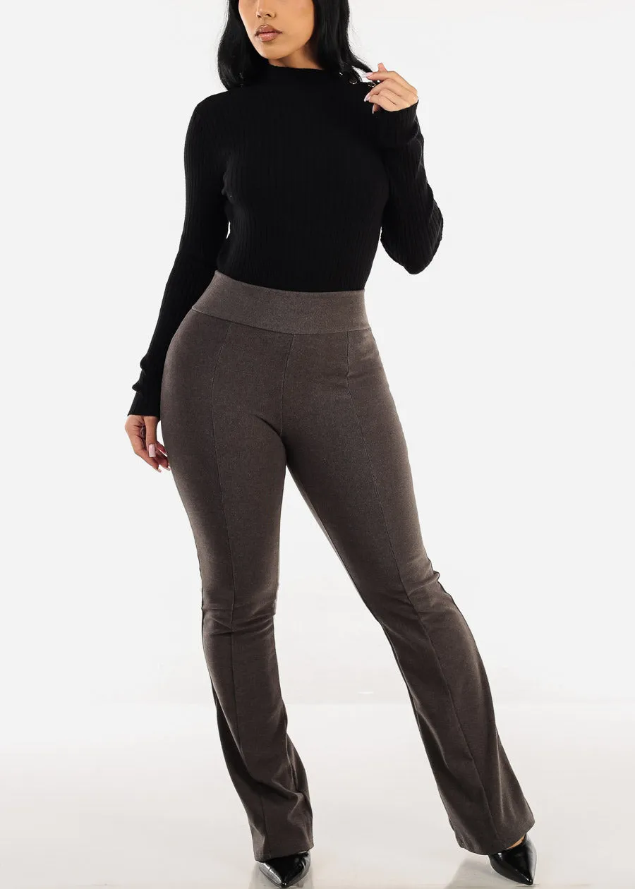 Super High Waist Soft Flared Bootcut Pants Charcoal sold by Moda product image thumbnail 2