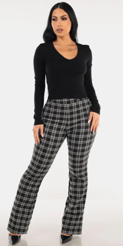 Black Flared Bootcut Pants Combo sold by Moda