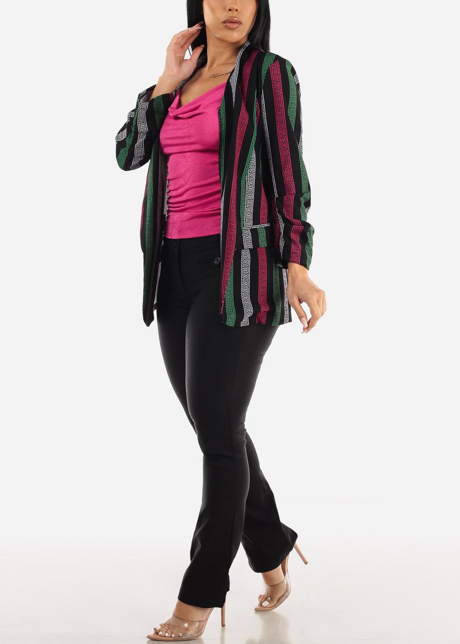 Black Mid Rise Dressy Bootcut Stretch Pants sold by Moda product image thumbnail 2